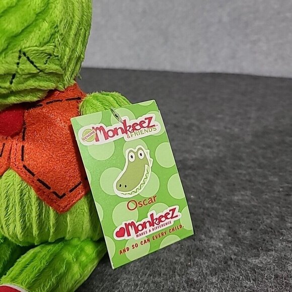 Monkeez and Friends Oscar Alligator Crocodile 9 inch Plush Stuffed Animal Code - Picture 2 of 8